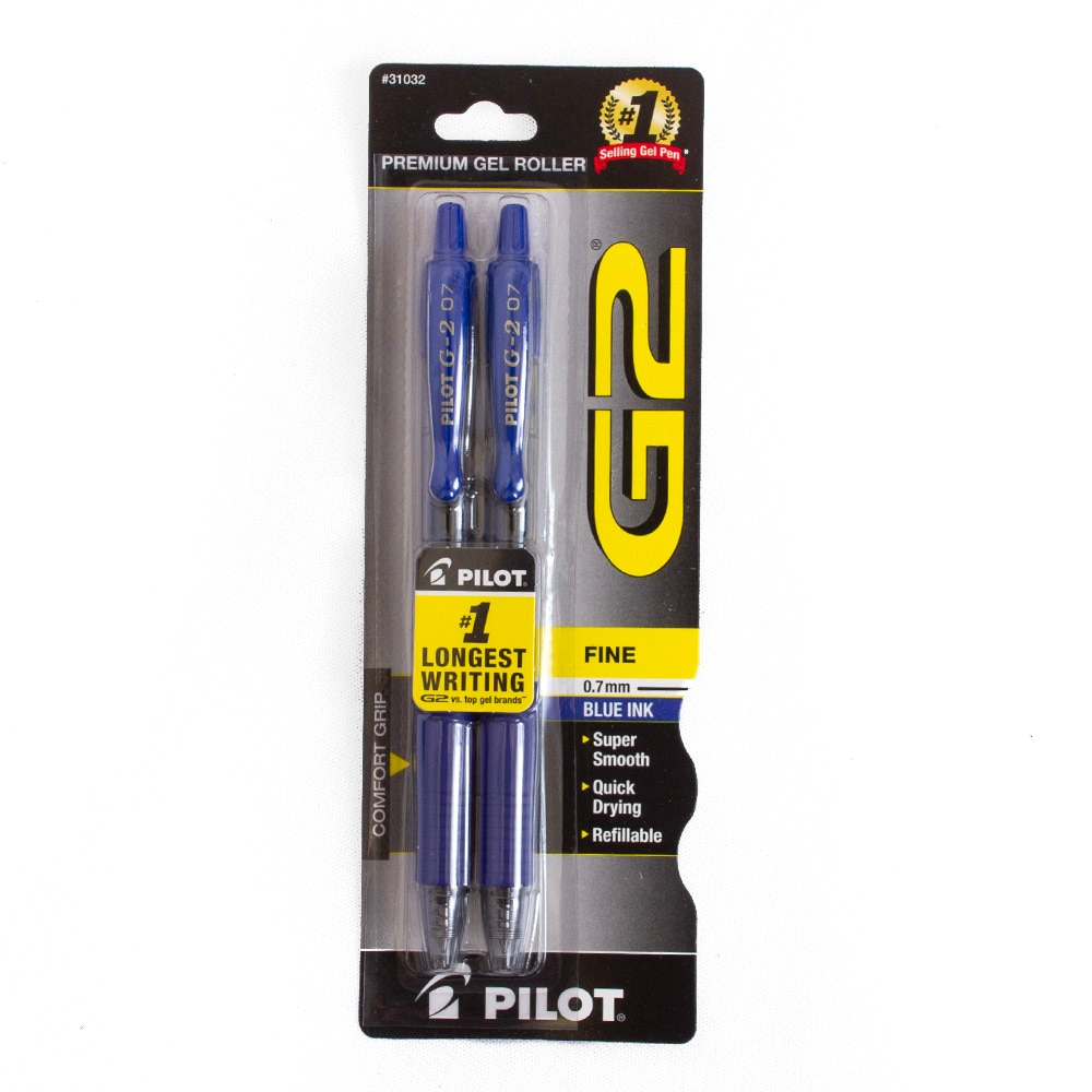 Pilot, Blue, Gel, Art & School, G2, Fine, 2 pack, 607121